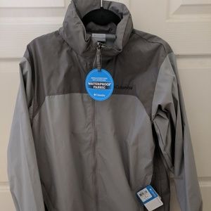 Columbia Glenmaker Lake Rain Jacket Hoodie Grey M